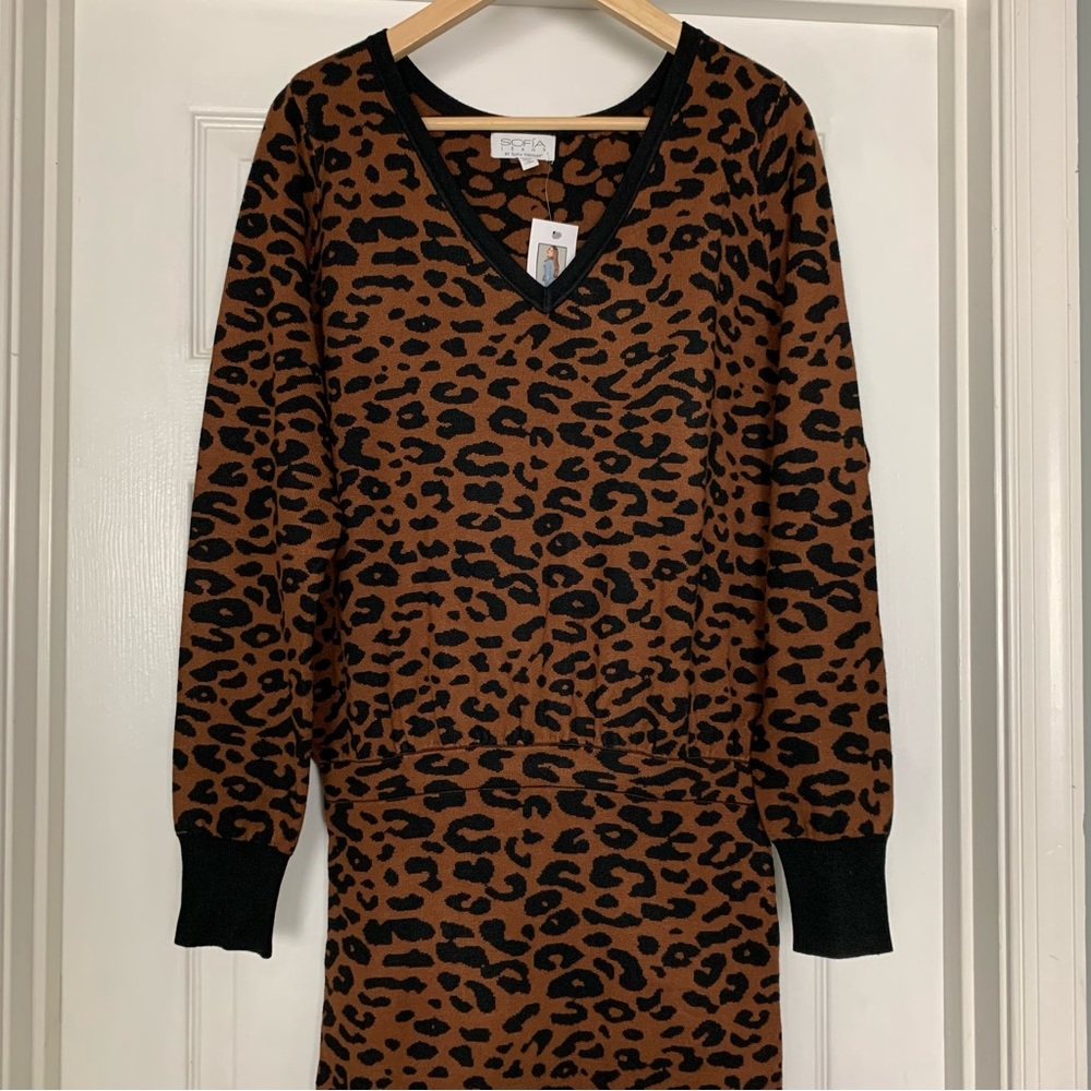 Sofia Jeans By Sofia Vergara V-Neck Jacquard Dres… - image 4